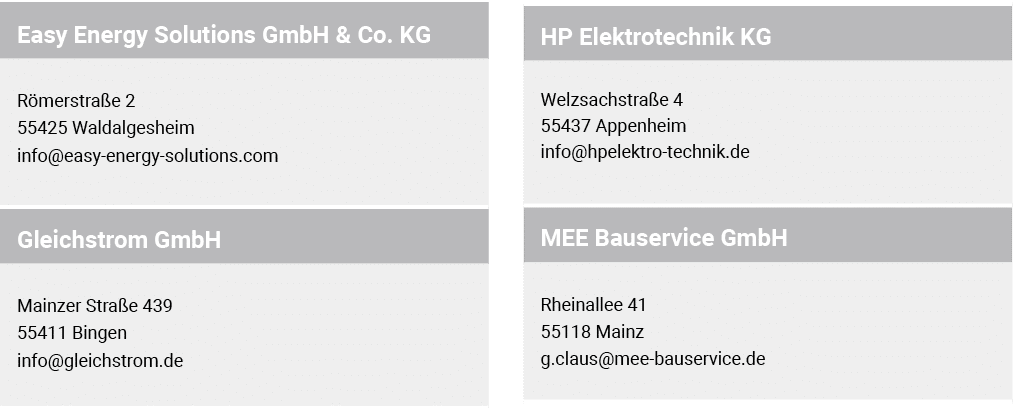 Easy Energy Solutions GmbH & Co. KG, R merstra e 2 55425 Waldalgesheim info@easy energy solutions.com,Gleichstrom Gmb...