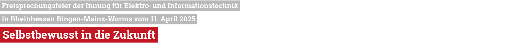  Freisprechungsfeier der Innung f r Elektro und Informationstechnik in Rheinhessen Bingen Mainz Worms vom 11. April 2...