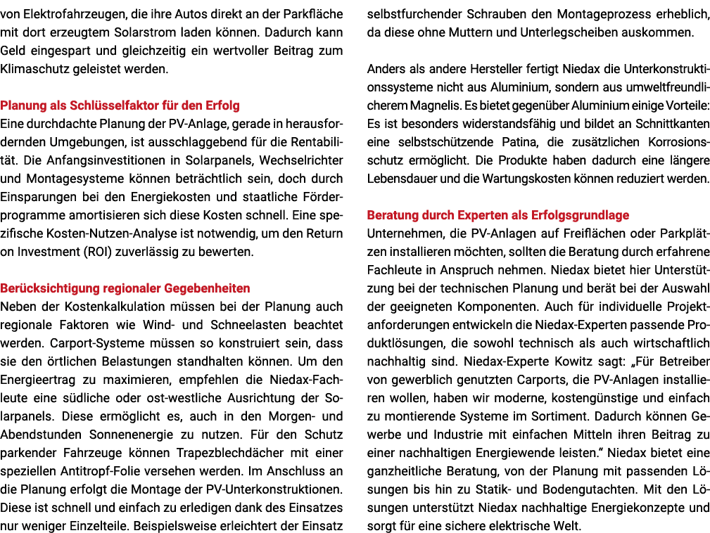 von Elektrofahrzeugen, die ihre Autos direkt an der Parkfl che mit dort erzeugtem Solarstrom laden k nnen. Dadurch ka...