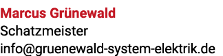 Marcus Gr newald Schatzmeister info@gruenewald system elektrik.de