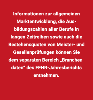Informationen zur allgemeinen Marktentwicklung, die Ausbildungszahlen aller Berufe in langen Zeitreihen sowie auch di...