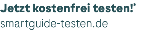 Jetzt kostenfrei testen!* smartguide testen.de 