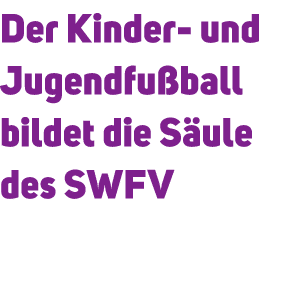 Der Kinder und Jugendfu ball bildet die S ule des SWFV