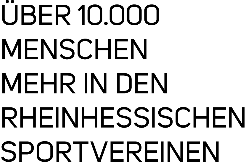  ber 10.000 Menschen mehr in den rheinhessischen Sportvereinen