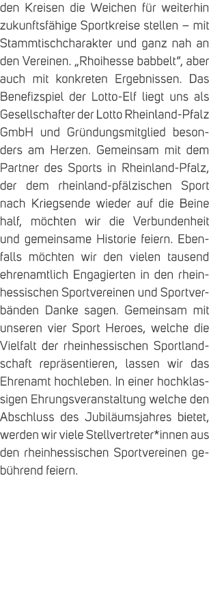 den Kreisen die Weichen f r weiterhin zukunftsf hige Sportkreise stellen – mit Stammtischcharakter und ganz nah an de...