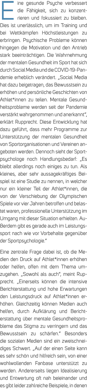Eine gesunde Psyche verbessert die F higkeit, sich zu konzentrieren und fokussiert zu bleiben. Dies ist unerl sslich,...