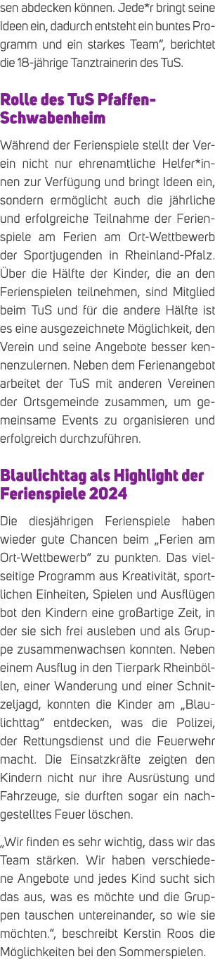 sen abdecken k nnen. Jede*r bringt seine Ideen ein, dadurch entsteht ein buntes Programm und ein starkes Team“, beric...