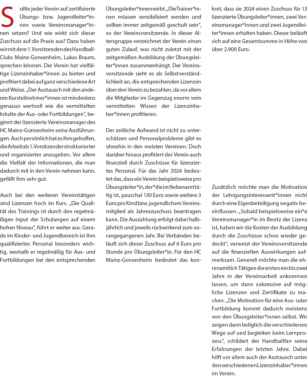 Sollte jeder Verein auf zertifizierte bungs bzw. Jugendleiter*innen sowie Vereinsmanager*innen setzen? Und wie wirkt...