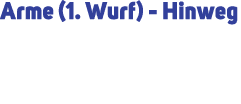 Arme (1. Wurf) Hinweg
