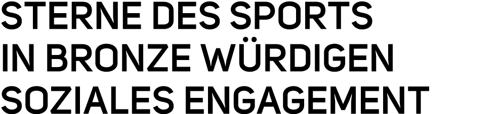 Sterne des Sports in Bronze w rdigen soziales Engagement 