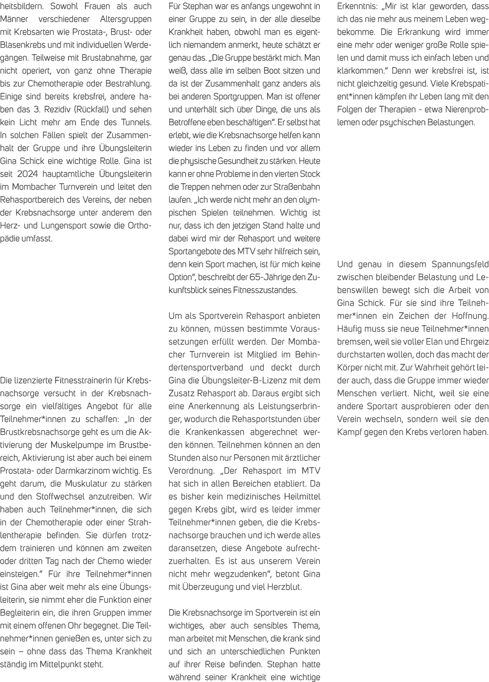 heitsbildern. Sowohl Frauen als auch M nner verschiedener Altersgruppen mit Krebsarten wie Prostata , Brust oder Blas...