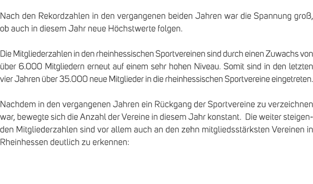 Nach den Rekordzahlen in den vergangenen beiden Jahren war die Spannung gro , ob auch in diesem Jahr neue H chstwerte...