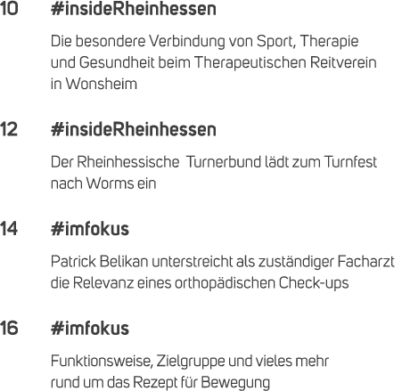 10 #insideRheinhessen Die besondere Verbindung von Sport, Therapie und Gesundheit beim Therapeutischen Reitverein in ...