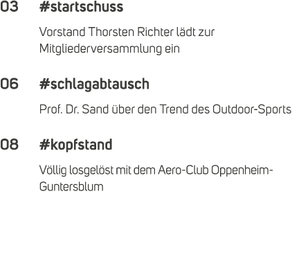 03 #startschuss Vorstand Thorsten Richter l dt zur Mitgliederversammlung ein 06 #schlagabtausch Prof. Dr. Sand ber d...
